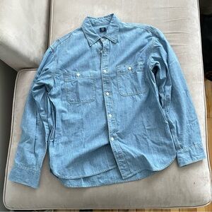 Men's Blue Denim Uniqlo Shirt